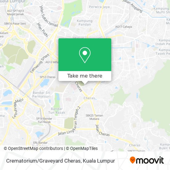 Crematorium/Graveyard Cheras map