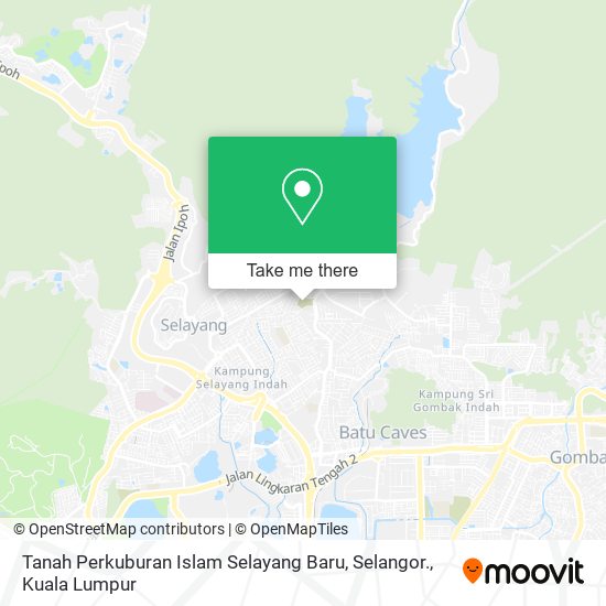Tanah Perkuburan Islam Selayang Baru, Selangor. map