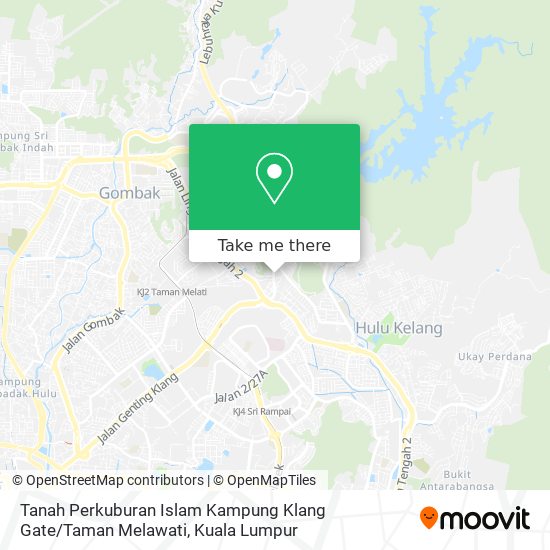 Tanah Perkuburan Islam Kampung Klang Gate / Taman Melawati map