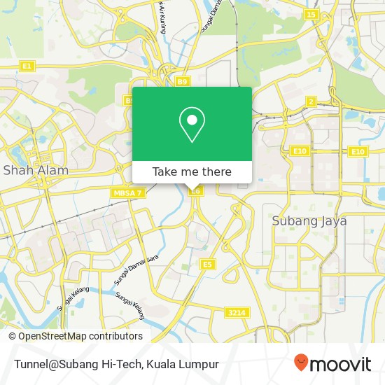 Peta Tunnel@Subang Hi-Tech
