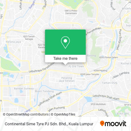 Continental Sime Tyre PJ Sdn. Bhd. map
