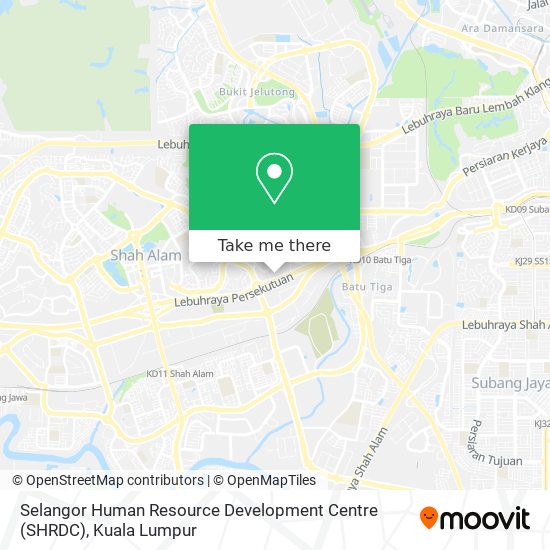 Selangor Human Resource Development Centre (SHRDC) map