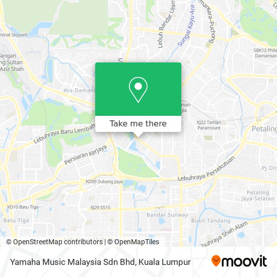 Peta Yamaha Music Malaysia Sdn Bhd