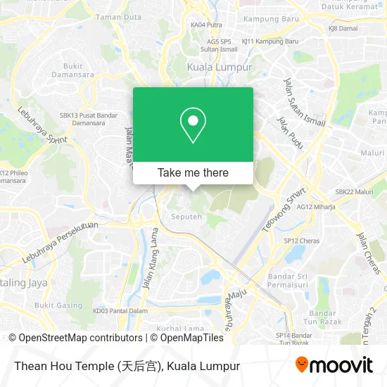 Thean Hou Temple (天后宫) map
