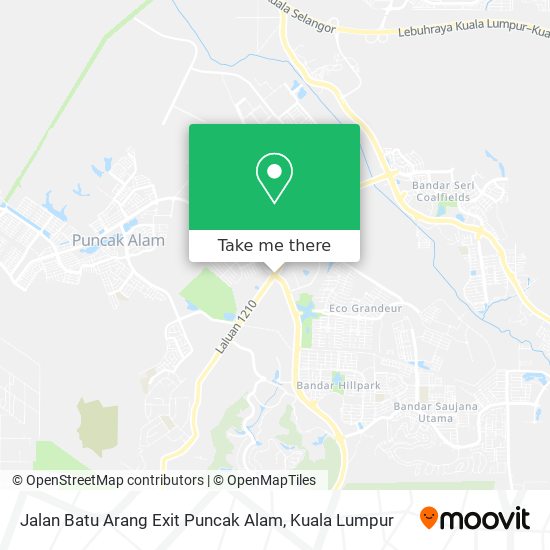Peta Jalan Batu Arang Exit Puncak Alam