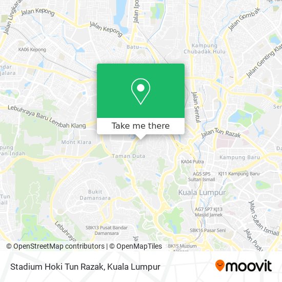 Peta Stadium Hoki Tun Razak