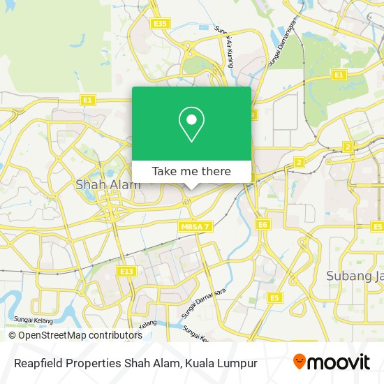 Reapfield Properties Shah Alam map