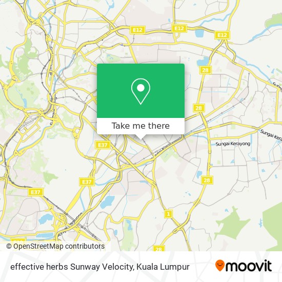 effective herbs Sunway Velocity map