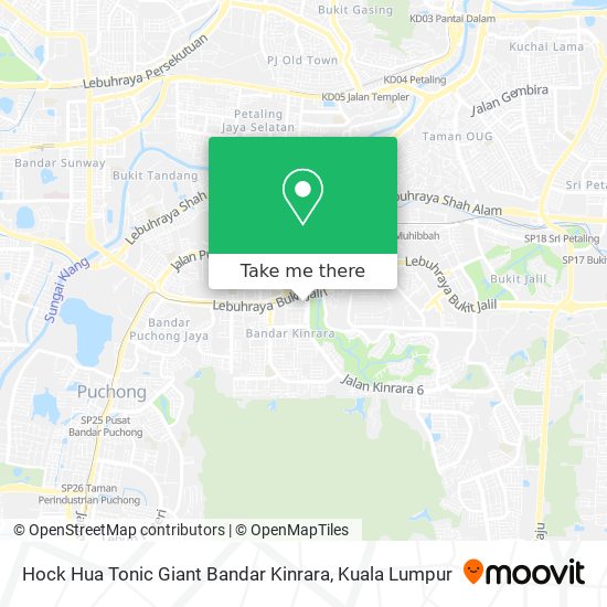 Hock Hua Tonic Giant Bandar Kinrara map