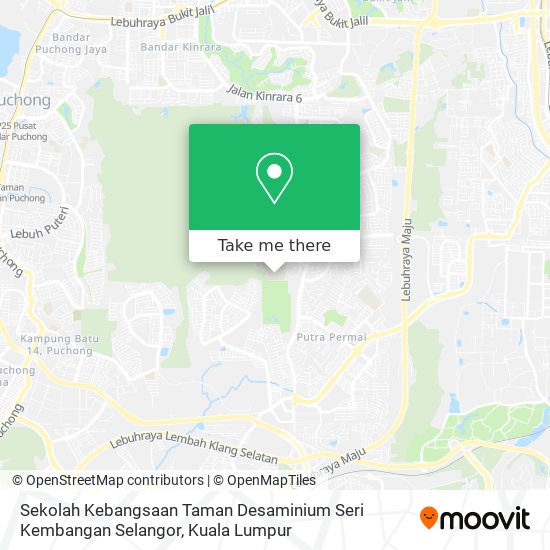 Peta Sekolah Kebangsaan Taman Desaminium Seri Kembangan Selangor