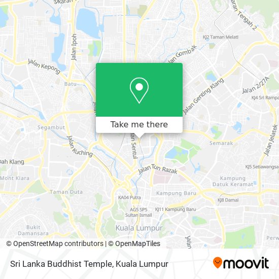 Sri Lanka Buddhist Temple map