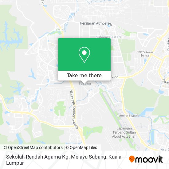 Sekolah Rendah Agama Kg. Melayu Subang map