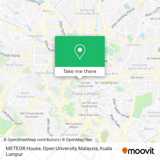 Peta METEOR House, Open University Malaysia