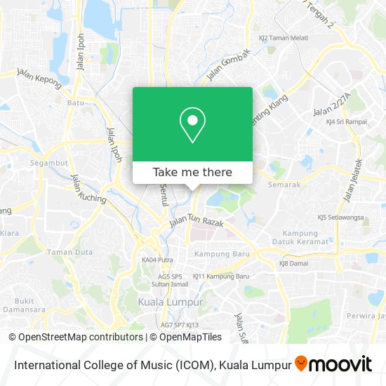 International College of Music (ICOM) map