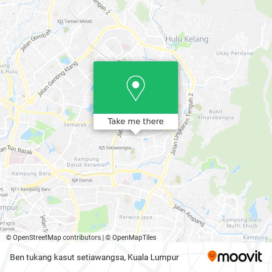 Peta Ben tukang kasut setiawangsa