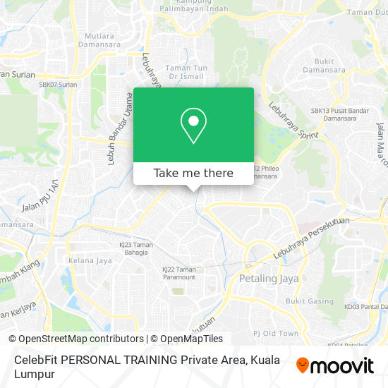 CelebFit  PERSONAL TRAINING Private Area map