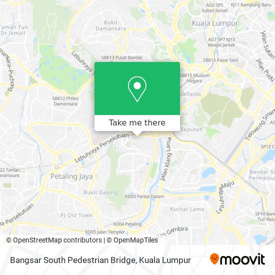 Peta Bangsar South Pedestrian Bridge