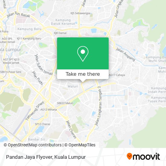 Pandan Jaya Flyover map