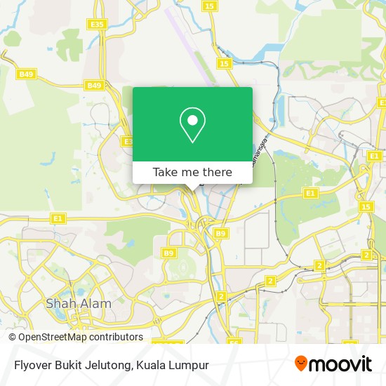 Flyover Bukit Jelutong map