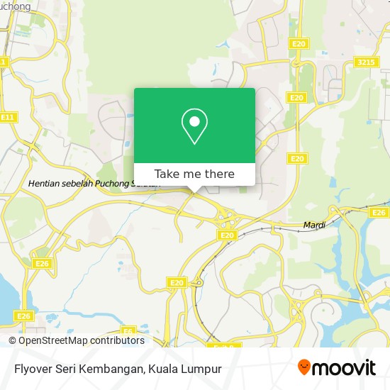 Flyover Seri Kembangan map