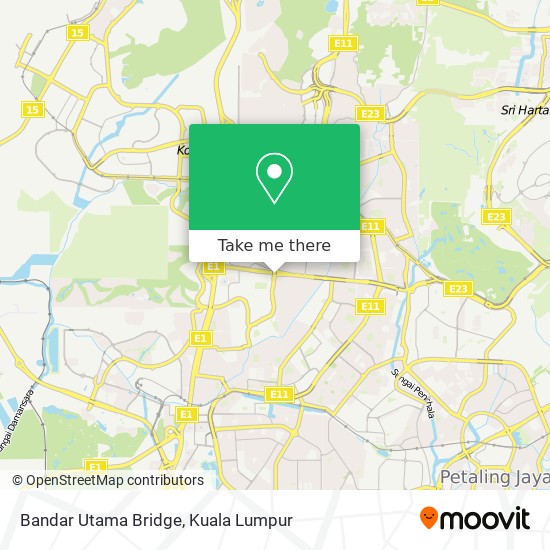 Bandar Utama Bridge map
