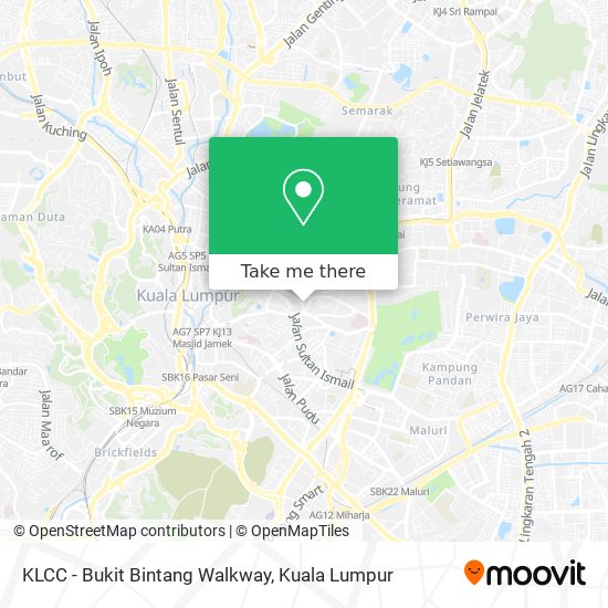 Peta KLCC - Bukit Bintang Walkway