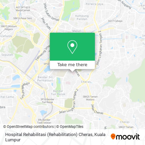 Hospital Rehabilitasi (Rehabilitation) Cheras map