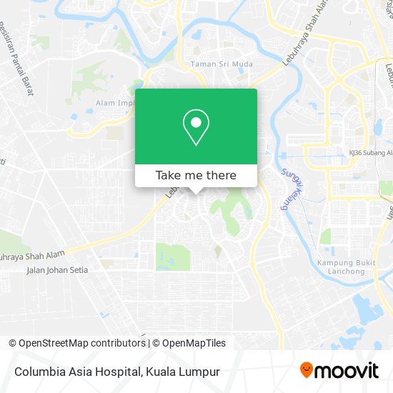 Columbia Asia Hospital map