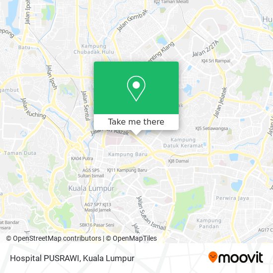 Hospital PUSRAWI map