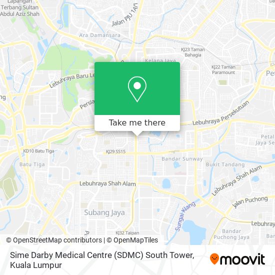 Sime Darby Medical Centre (SDMC) South Tower map