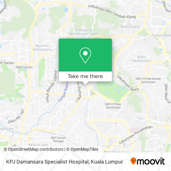 Peta KPJ Damansara Specialist Hospital