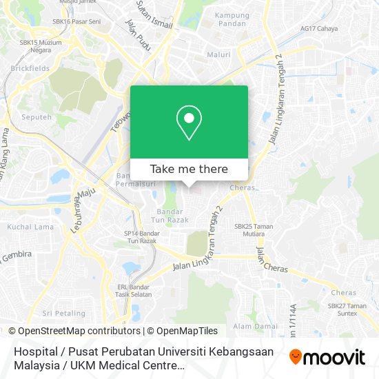 Hospital / Pusat Perubatan Universiti Kebangsaan Malaysia / UKM Medical Centre (HUKM / PPUKM / UKMMC) map