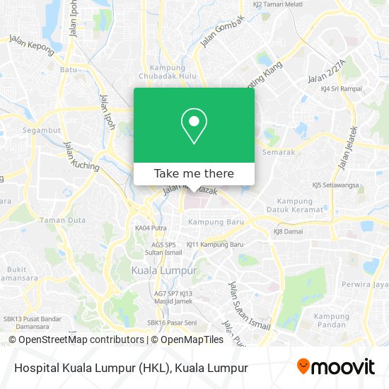 Hospital Kuala Lumpur (HKL) map