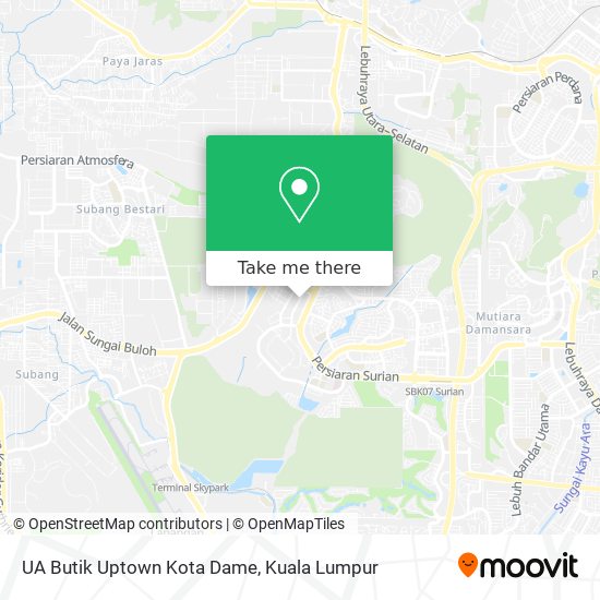 UA Butik Uptown Kota Dame map
