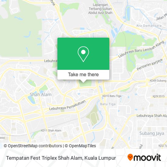 Tempatan Fest Triplex Shah Alam map
