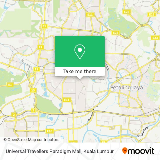 Universal Travellers Paradigm Mall map