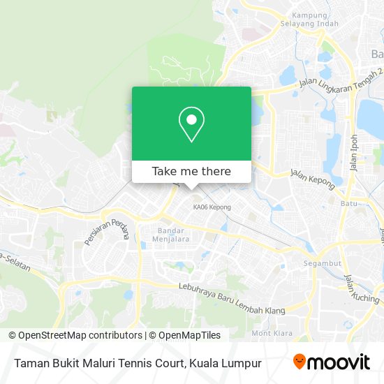 Peta Taman Bukit Maluri Tennis Court