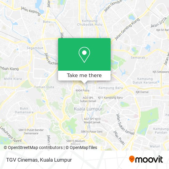 TGV Cinemas map