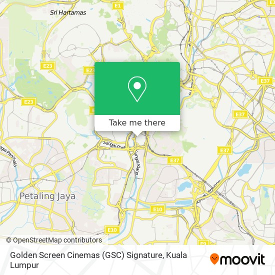 Golden Screen Cinemas (GSC) Signature map