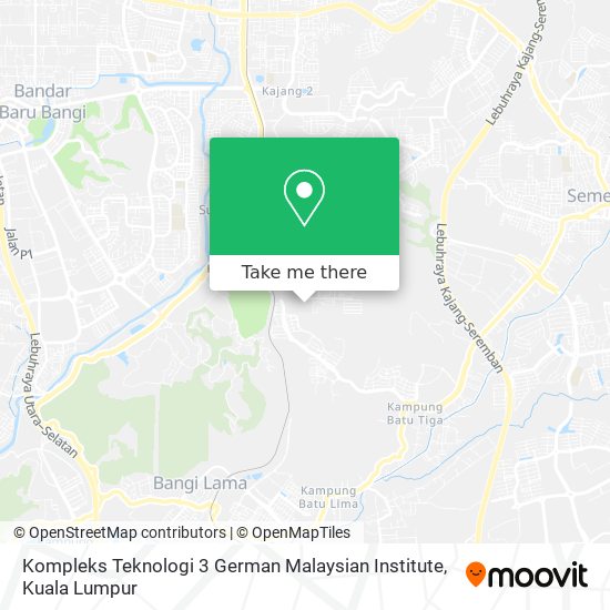 Peta Kompleks Teknologi 3 German Malaysian Institute