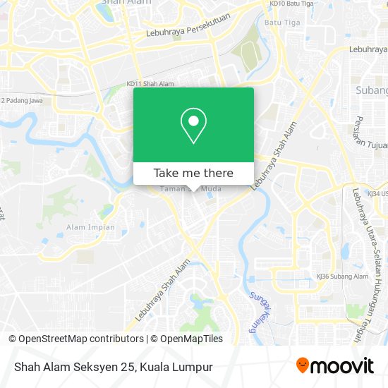 Shah Alam Seksyen 25 map