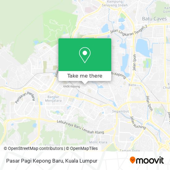 Peta Pasar Pagi Kepong Baru