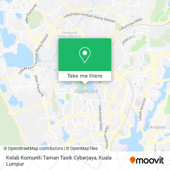 Kelab Komuniti Taman Tasik Cyberjaya map