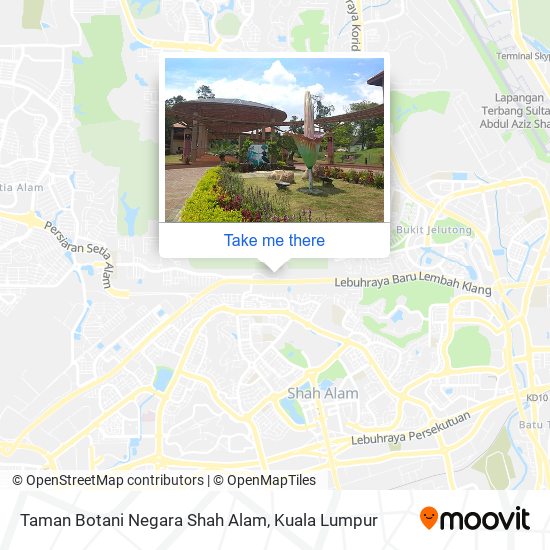 Taman Botani Negara Shah Alam map
