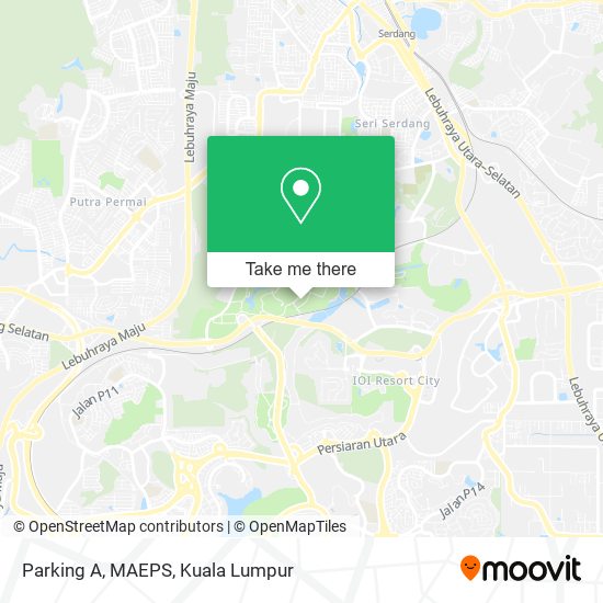 Parking A, MAEPS map