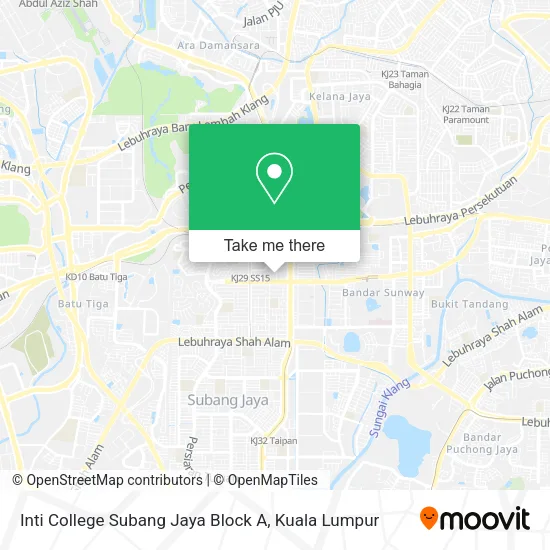 Inti College Subang Jaya Block A map