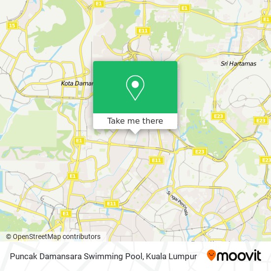 Puncak Damansara Swimming Pool map