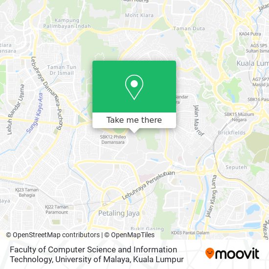 Faculty of Computer Science and Information Technology, University of Malaya map
