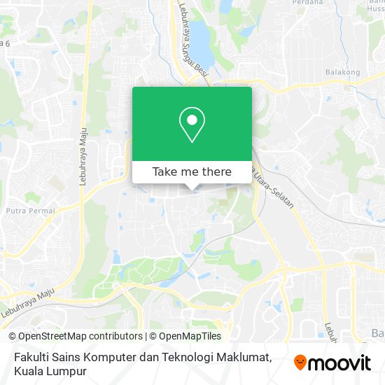 Fakulti Sains Komputer dan Teknologi Maklumat map