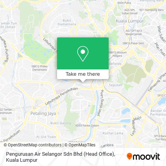 Pengurusan Air Selangor Sdn Bhd (Head Office) map